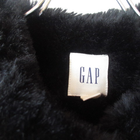 ○未使用品 GAP ギャップ◆アウター フェイクファージャケット コート あたたかい◆レディース ブラック XSサイズ_画像7