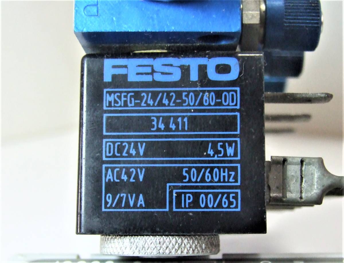 22-11/9 FESTO 電磁弁　【BMFH-2-3-M5】 MSFG-24/42-50/60-0D　2台 DC24V 4.5W　　　＊日本全国送料520円_画像6