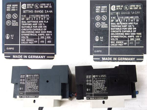 16-7/28 SIEMENS モータースタータープロテクター ＊3VU1300-0MJ00 ＊3VU1300-0MH00_画像2