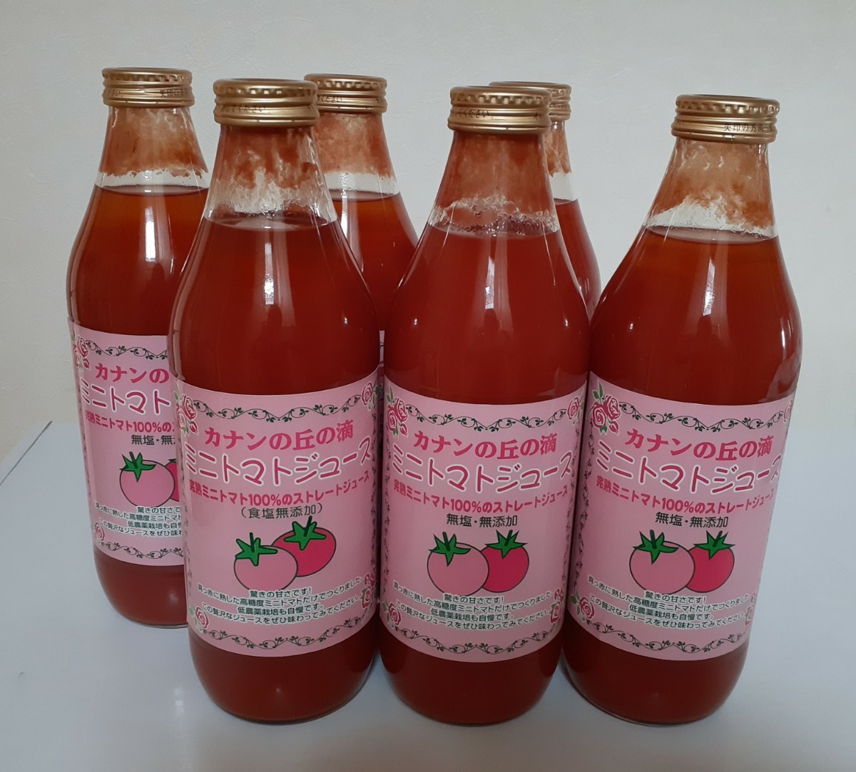 北海道　ミニトマトジュース「カナンの丘の滴」1000ml 6本セット＋ジャムサービス