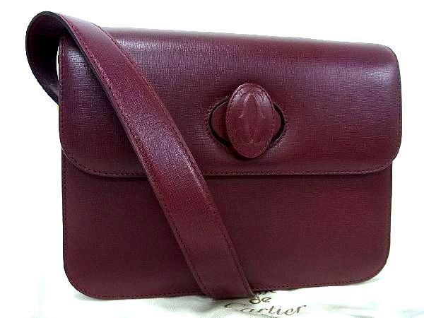 1円 □美品□ Cartier カルティエ マストライン レザー ショルダー