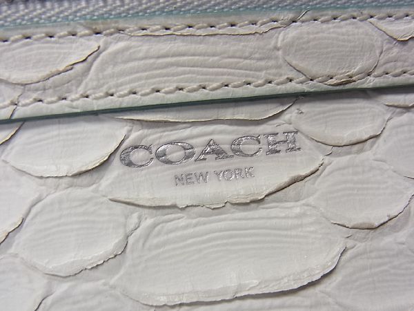 COACH コーチ クラッチバック パイソン がま口 新品