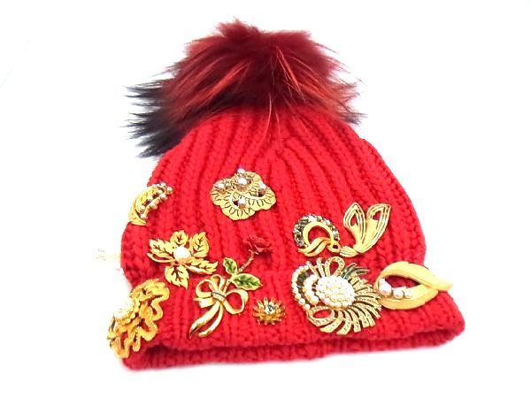 バーゲンで Dolce Gabbana ドルチェ ガッバーナ 帽子 キャップ レッド