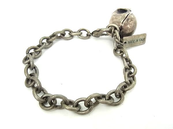 1円 DSQUARED2 ディースクエアード スカル ドクロ ネックレス ペンダント アクセサリー 2点セット まとめ売り シルバー系 AD2107スM