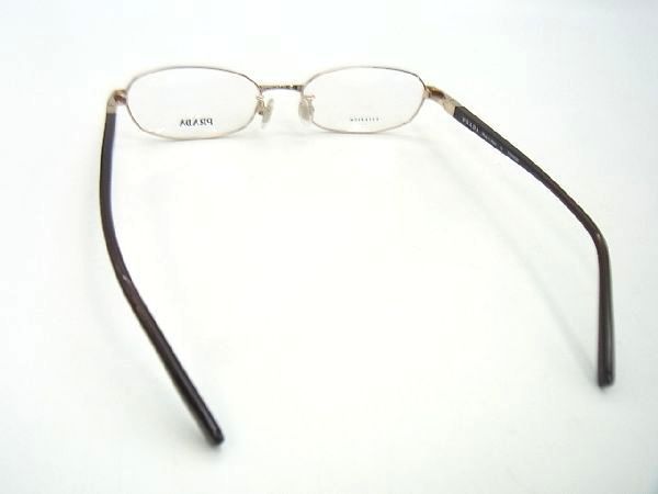 1円 ■極美品■ PRADA プラダ VPR671 メガネ 眼鏡 アイウェア メンズ レディース ブラウン系 BB5619yM_画像3