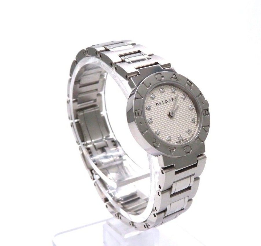 BVLGARI】ブルガリ 時計 '新型モデル' 12Pダイヤモンド ホワイト 極美 