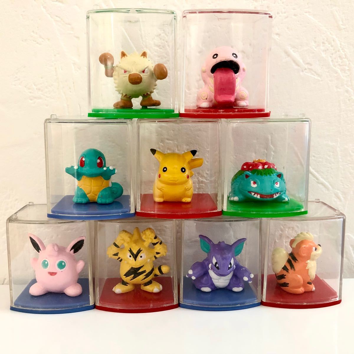 ◆ポケモン◆フィギュアセット◆初代★希少品★レア★ケース入り★セット★ピカチュウ★ゼニガメ★フシギバナ★プクリン★ベロリンガ★