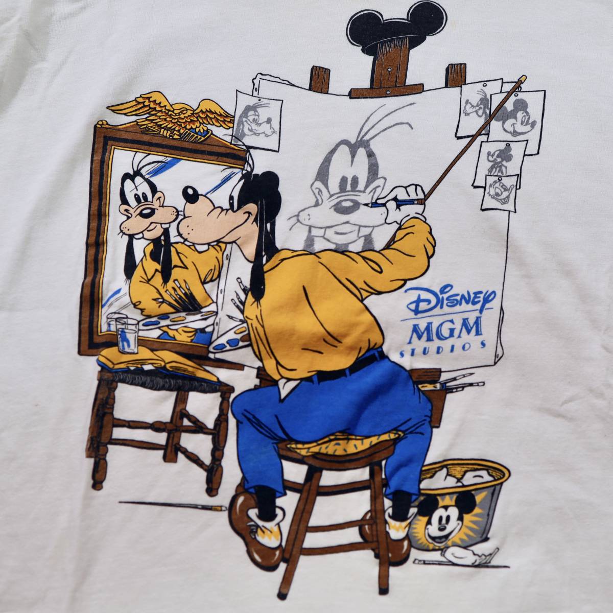 激レア! 1990s Goofy ノーマン・ロックウェル ヴィンテージ ディズニー Tシャツ サイズXLミッキーマウス Norman Rockwell グーフィー_画像2