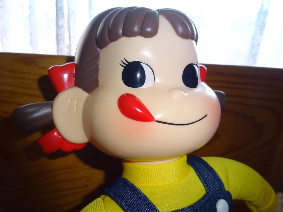 [ быстрое решение ] подлинная вещь retro кукла Fujiya ...... Chan костюм Denim комбинезон коробка есть 