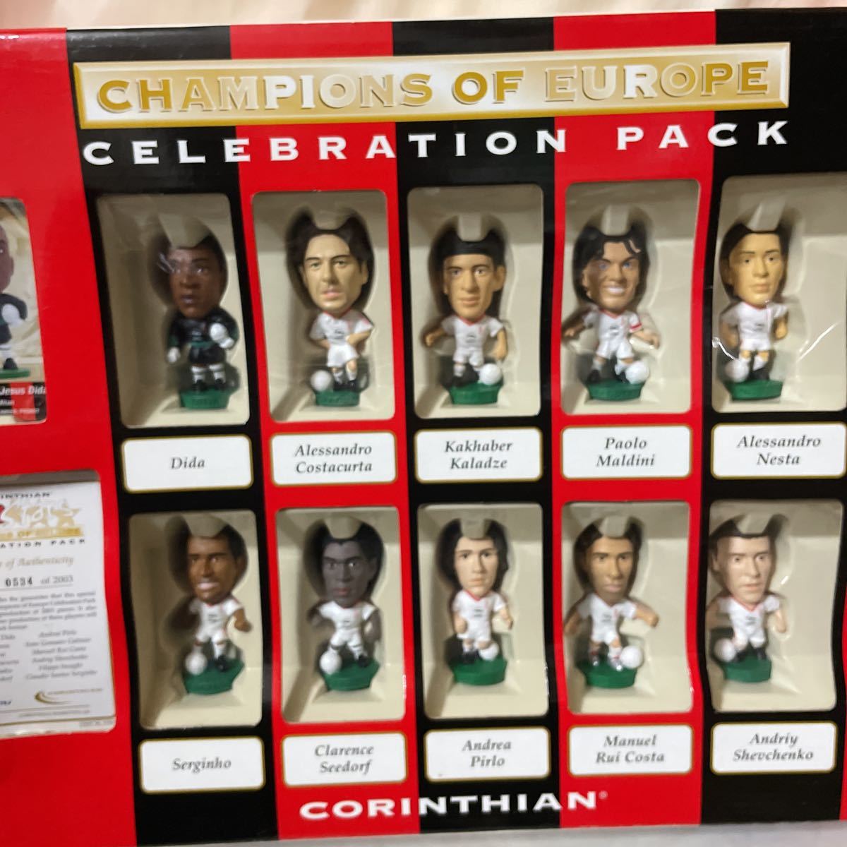 コリンシアン プロスターズ ACミラン12体セット CHAMPIONS OF EUROPE CELEBRATION PACK 1068 of 2003  サッカー　フィギュア　スポーツ