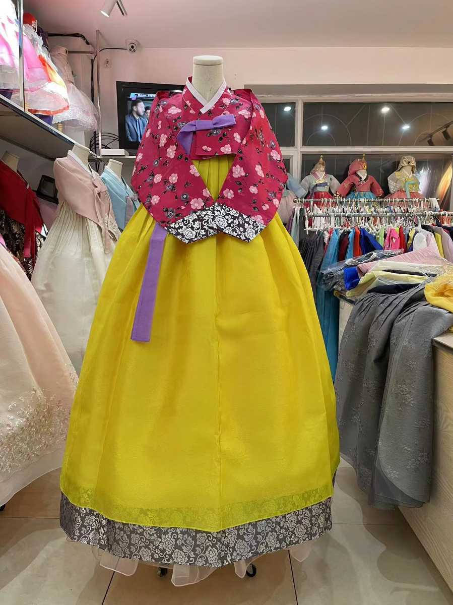 数量限定・即納特価!! 新作高級チマチョゴリ韓国服ピンク黄色