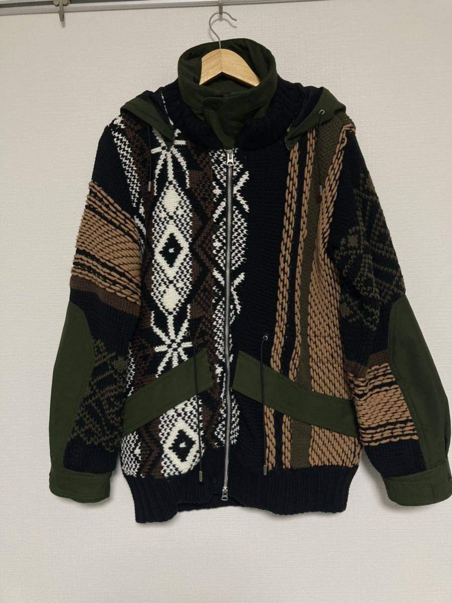 贅沢 Sacai sacai ジップアップ ミリタリージャケット - poumonquebec.ca