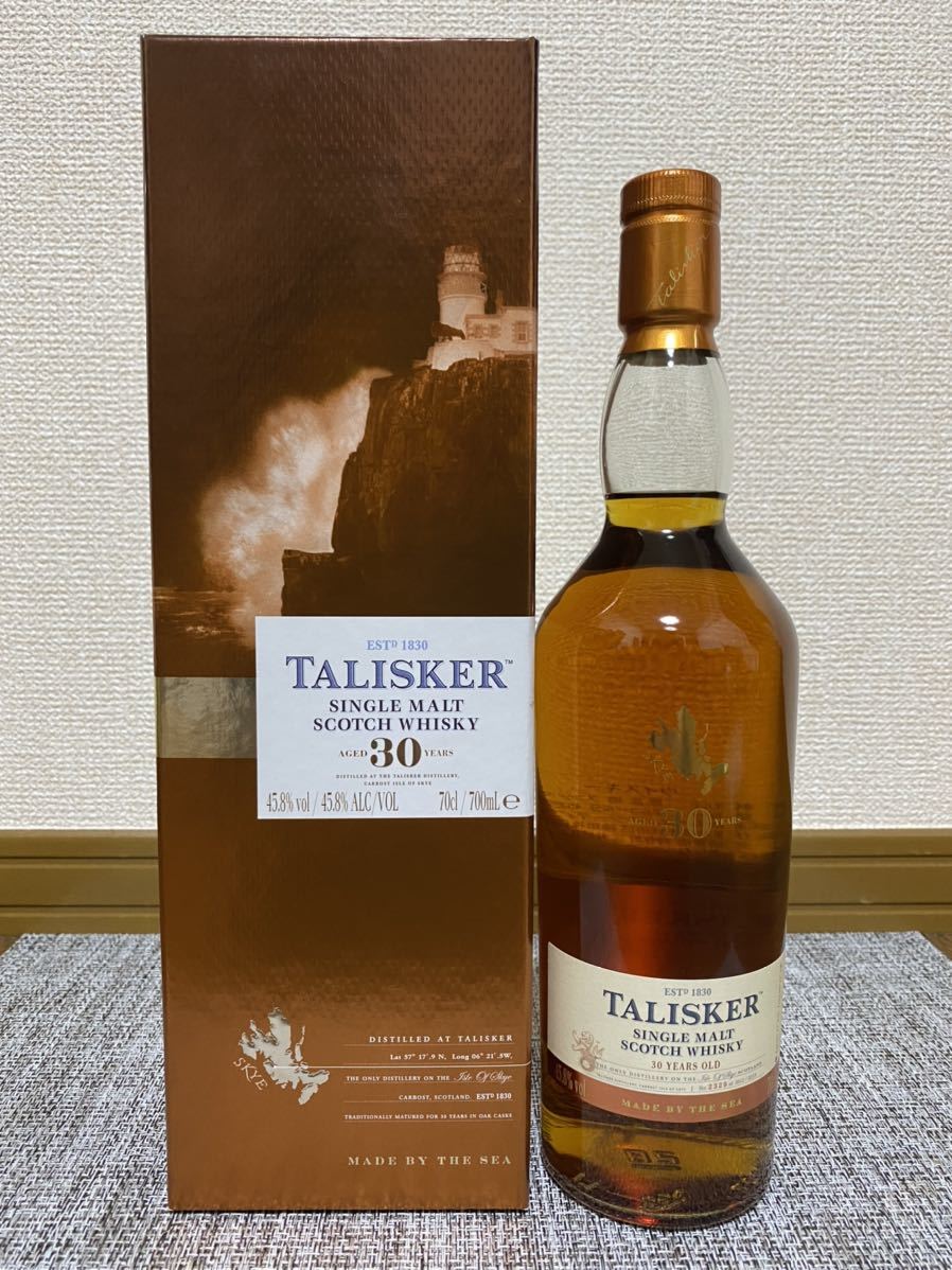 タリスカー 30年 45.8% 700ml 箱付き 終売品 スコッチ ウイスキー-