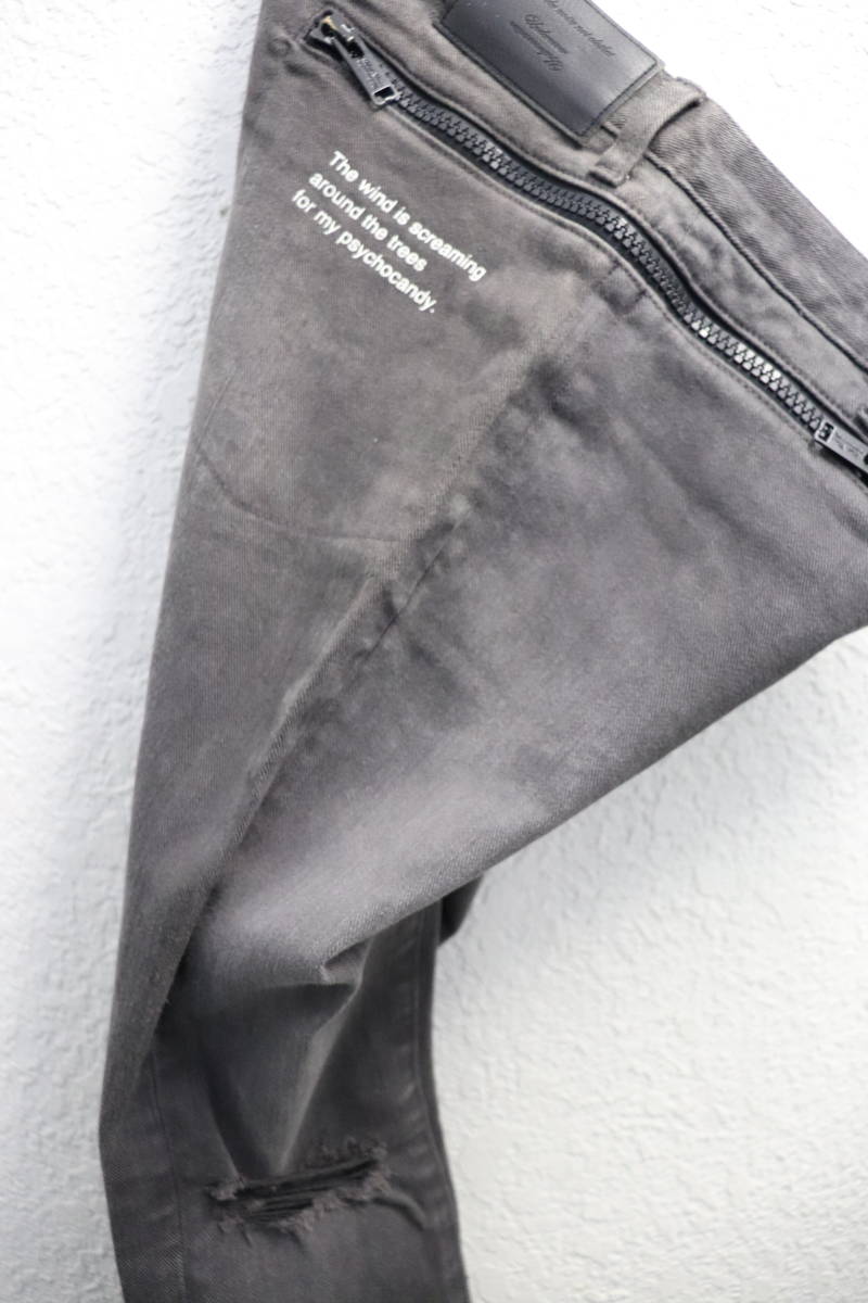 即決 14SS 名作 UNDERCOVERISM アンダーカバーイズム UNDERCOVER ウエストジップ 膝ヤブレ デニムパンツ JRIPPED KNEE ZIPPER DENIM PANTS_画像1