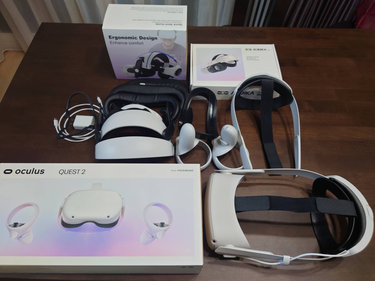 Oculus/Meta Quest2 256GB + 純正バッテリー付ストラップ-