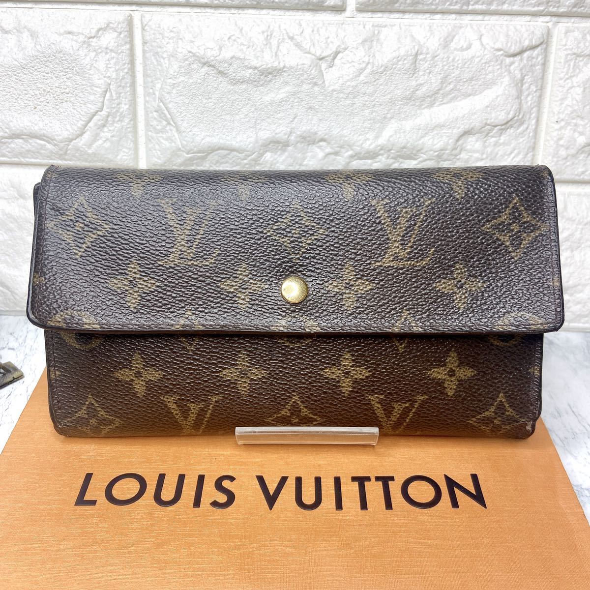 1円スタート！ルイヴィトン LOUIS VUITTON モノグラム ポルトトレゾールインターナショナル 長財布＃22046_画像1