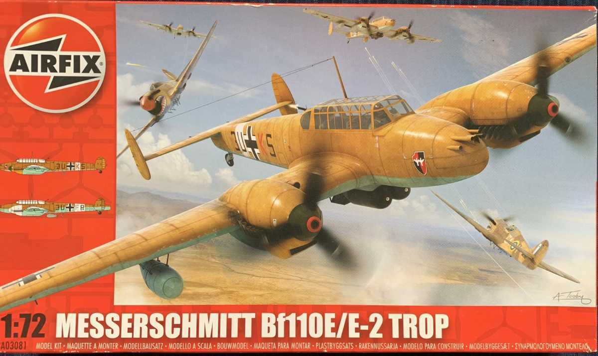 1/72 AIRFIX MESSERSCHMITT Bf110E/E-2 TROP エアフィックス メッサーシュミット Bf110_画像1