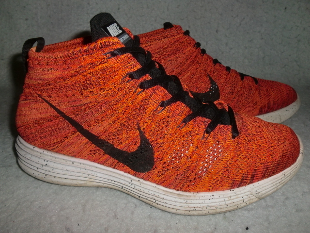 ★NIKE LUNAR FLYKNIT CHUKKA `14製ナイキ 554969 ルナ フライニット チャッカ オレンジ/ブラック ZOOM SB JORDAN DUNK COLTEZ ACG_画像2