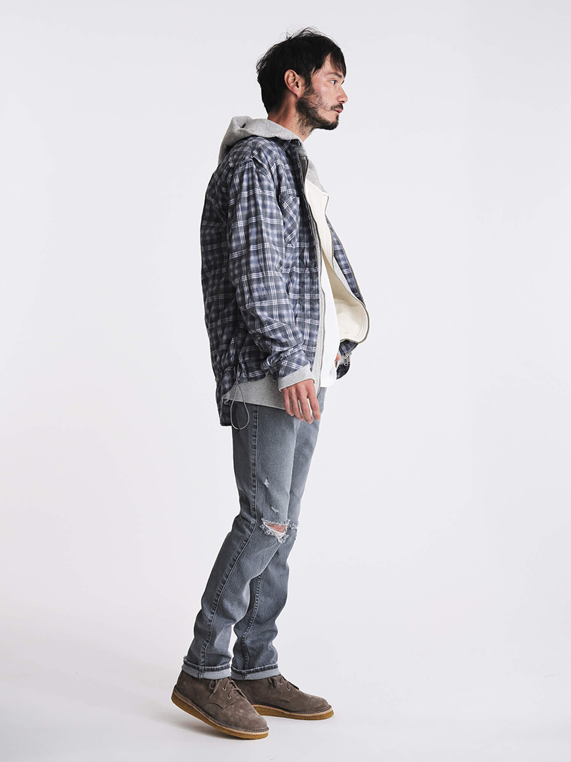 nonnative WORKER SHIRT JACKET COTTON TWILL PLAID PRINT nonnative WORKER SHIRT JACKET COTTON TWILL PLAID PRINT