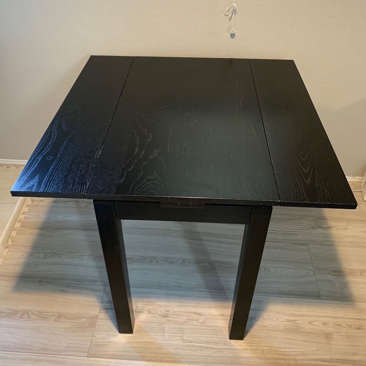 ダイニングテーブル イケア IKEA BJURSTA 黒 ブラック 伸縮 ダイニングテーブル イケア IKEA BJURSTA 黒 ブラック 伸縮