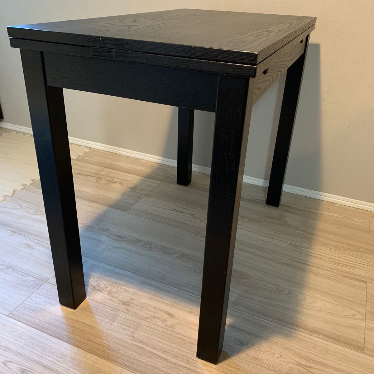 ダイニングテーブル イケア IKEA BJURSTA 黒 ブラック 伸縮 ダイニングテーブル イケア IKEA BJURSTA 黒 ブラック 伸縮
