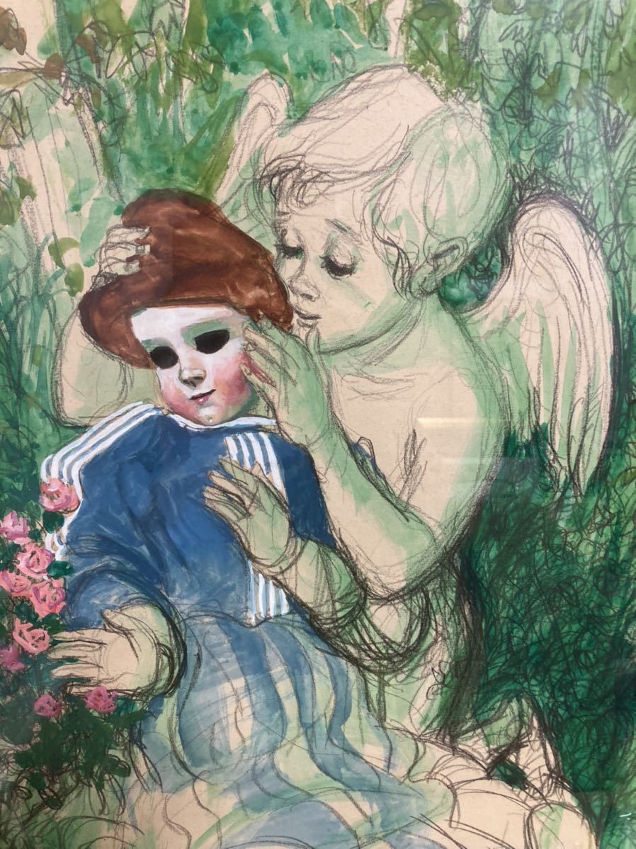 真作保証】小松崎邦雄 水彩画 真筆 原画 肉筆 額装品 絵画