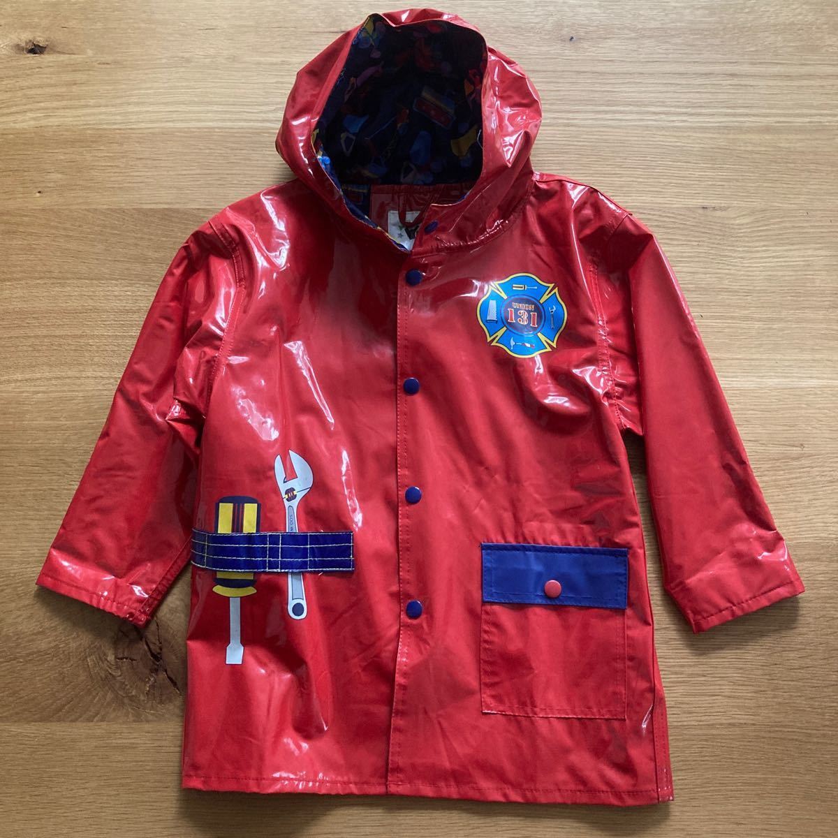 WIPPETTE　kids レインコート フード　ウインドブレーカー　ベンチコート　雨具　撥水　4T 防寒具　3-4歳　110