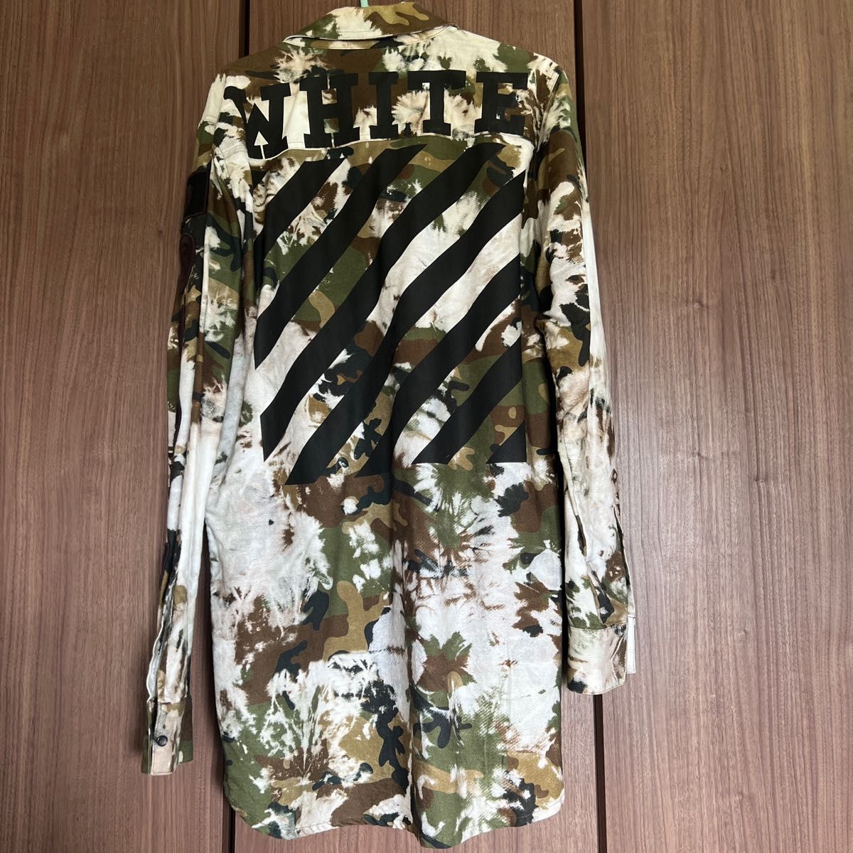 激レア 超美品 OFF-WHITE オフホワイト シャツ ロングシャツ 迷彩