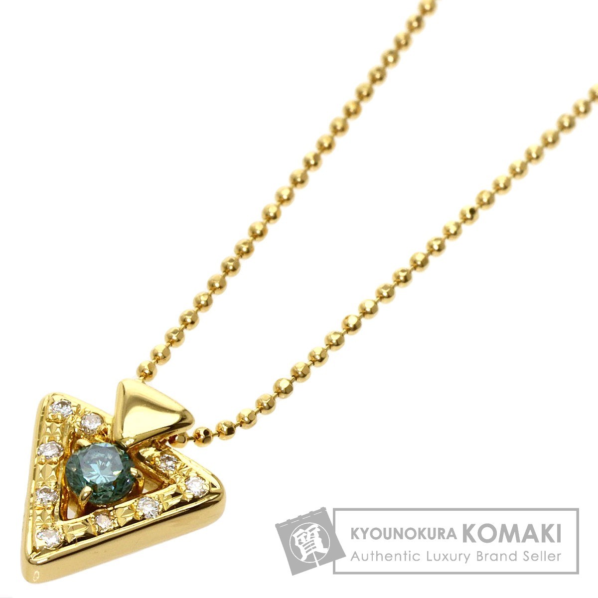 ジュエリー グリーンダイヤモンド ダイヤモンド ネックレス K18
