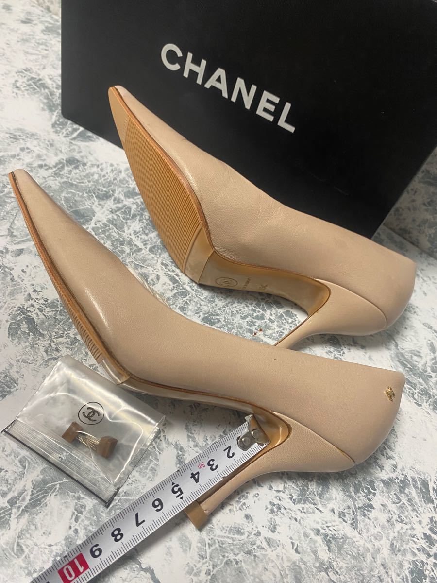 正規品/美品/CHANEL/シャネル/ハイヒール/パンプス/正規リペア済/※正規トップリフト2個付き