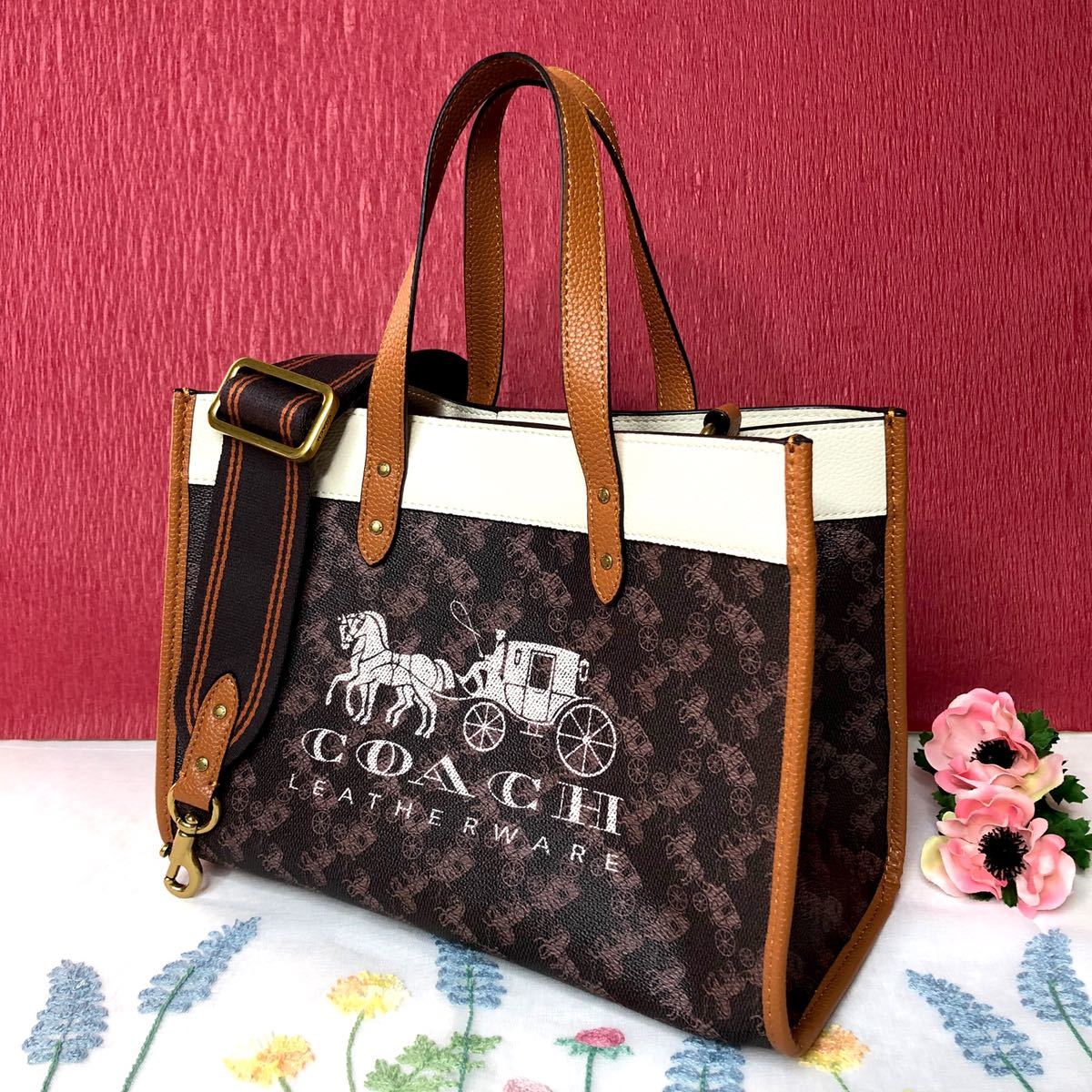COACH トートバッグ ショルダーバッグ ホースアンドキャリッジ
