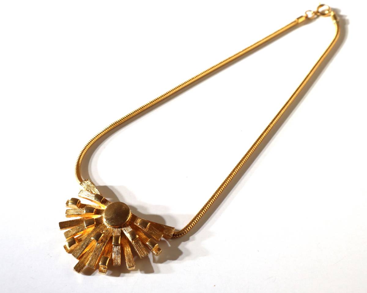 *80s vintage gold tone short necklace choker