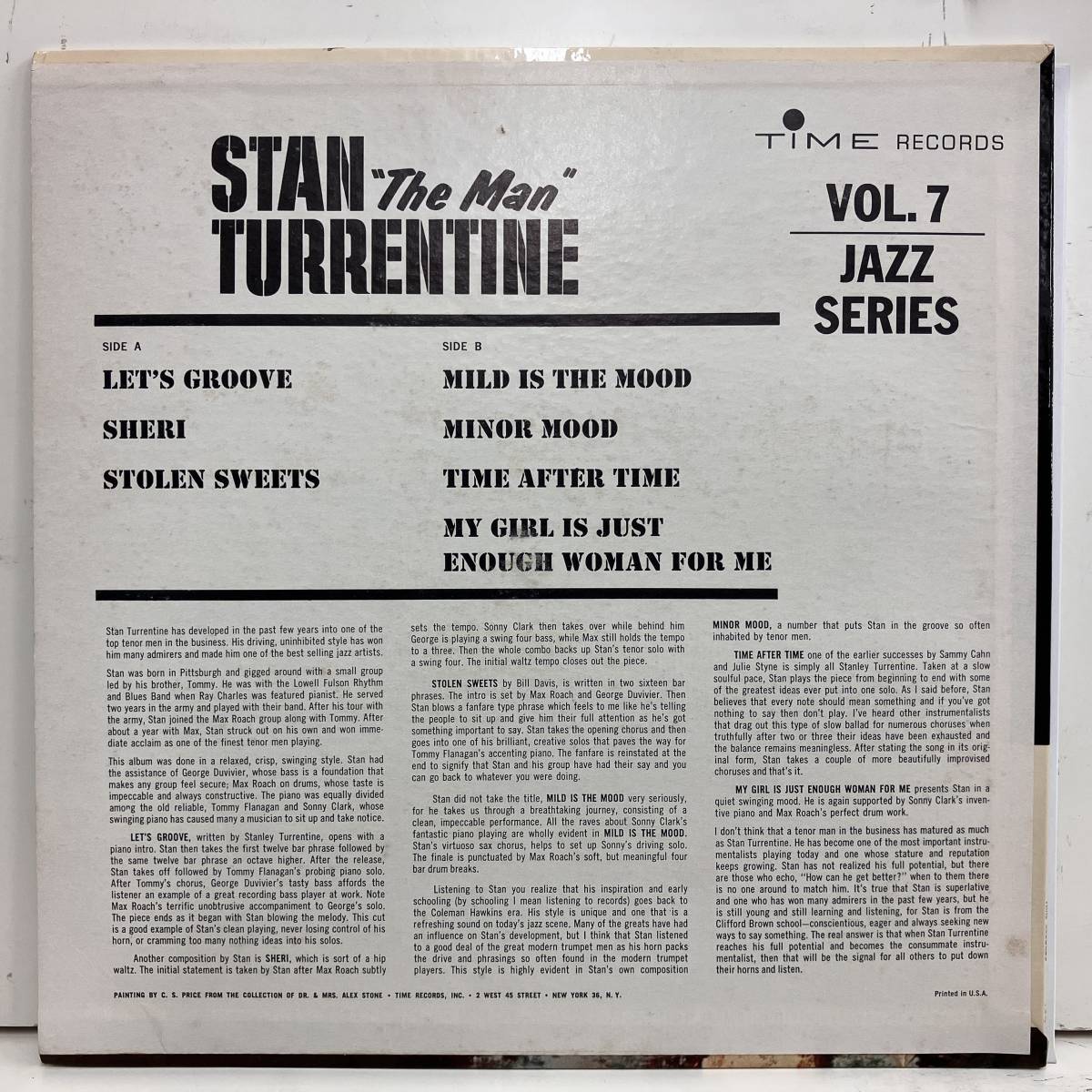 ●即決LP Stanley Turrentine / the Man j35044 米盤、ミゾナシ赤Mono スタンリー・タレンタイン SONNY CLARK_画像4