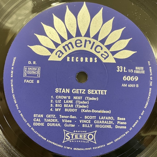 ●即決LP Stan Getz / With Cal Tjader j34831 仏盤60年代中盤のプレス スタン・ゲッツ Fantasy 58年発売 8005 と同内容_画像2