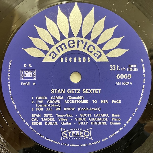 ●即決LP Stan Getz / With Cal Tjader j34831 仏盤60年代中盤のプレス スタン・ゲッツ Fantasy 58年発売 8005 と同内容_画像3