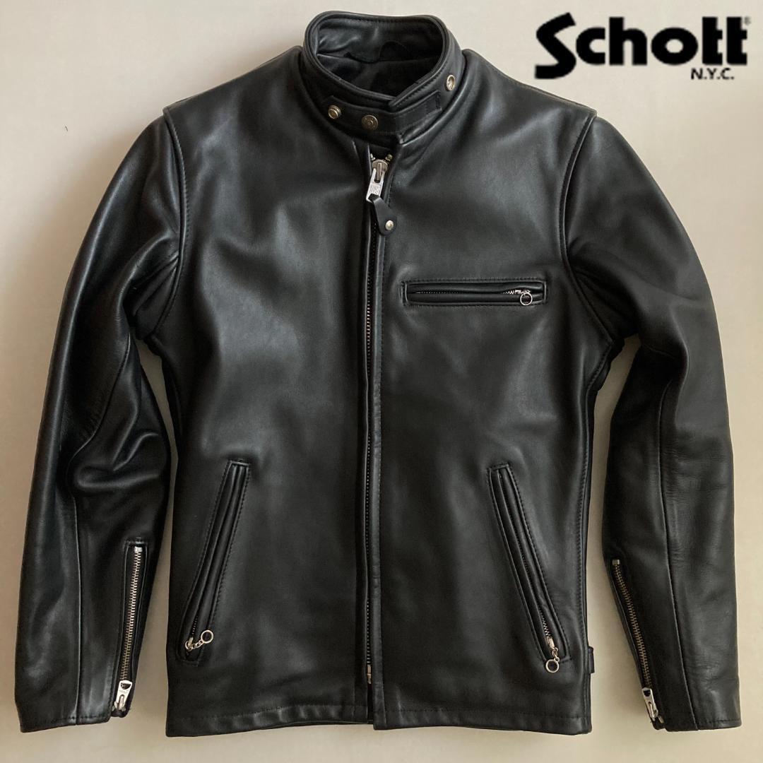 Schott シングル ライダース  ライナー付き ブランド品専門の