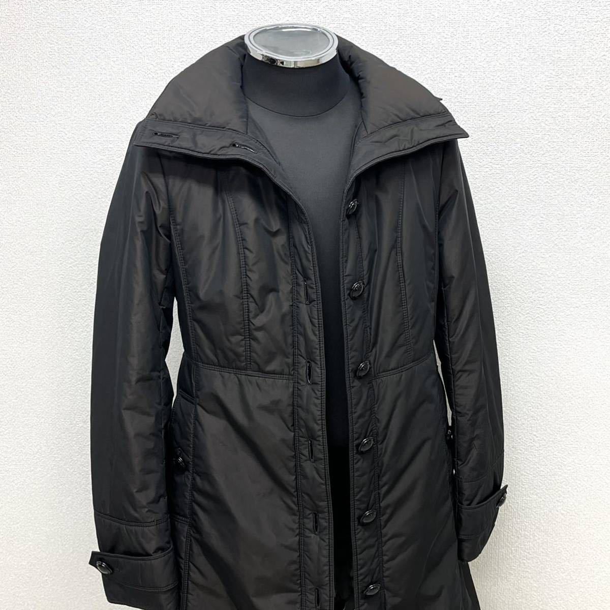 BURBERRY LONDON バーバリー ロンドン 裏地チェック柄 ポリエステル 中綿入り ロングコート レディース B1C47-466-56