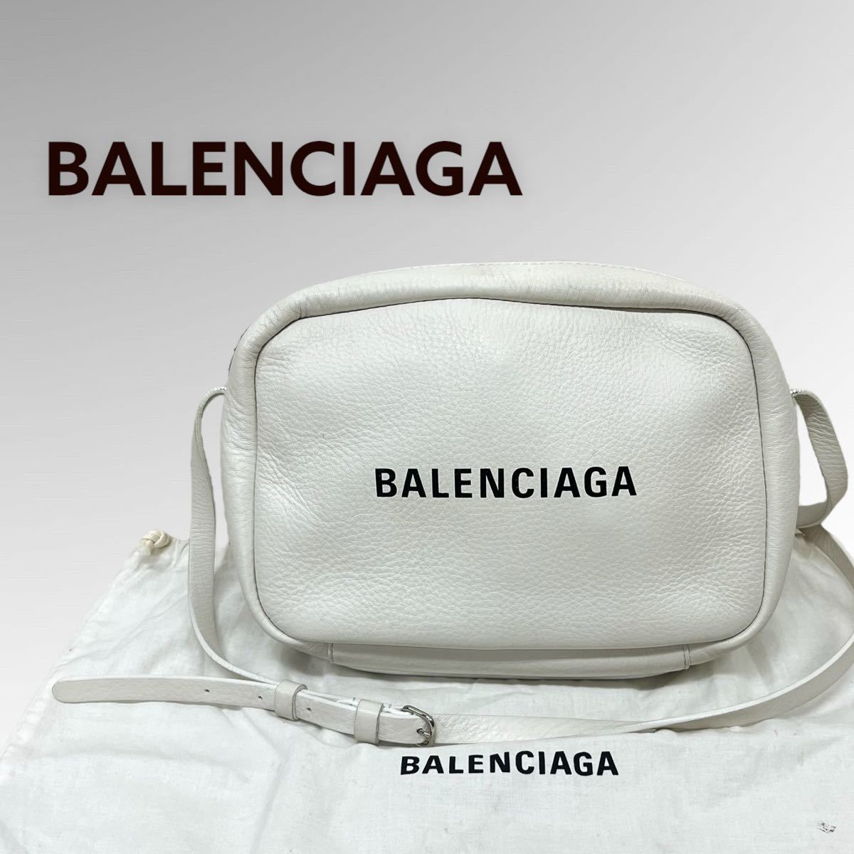  сумка для хранения имеется BALENCIAGA Balenciaga EVERYDAY CAMERA BAG S Every tei Logo кожа камера сумка сумка на плечо 489812 9060