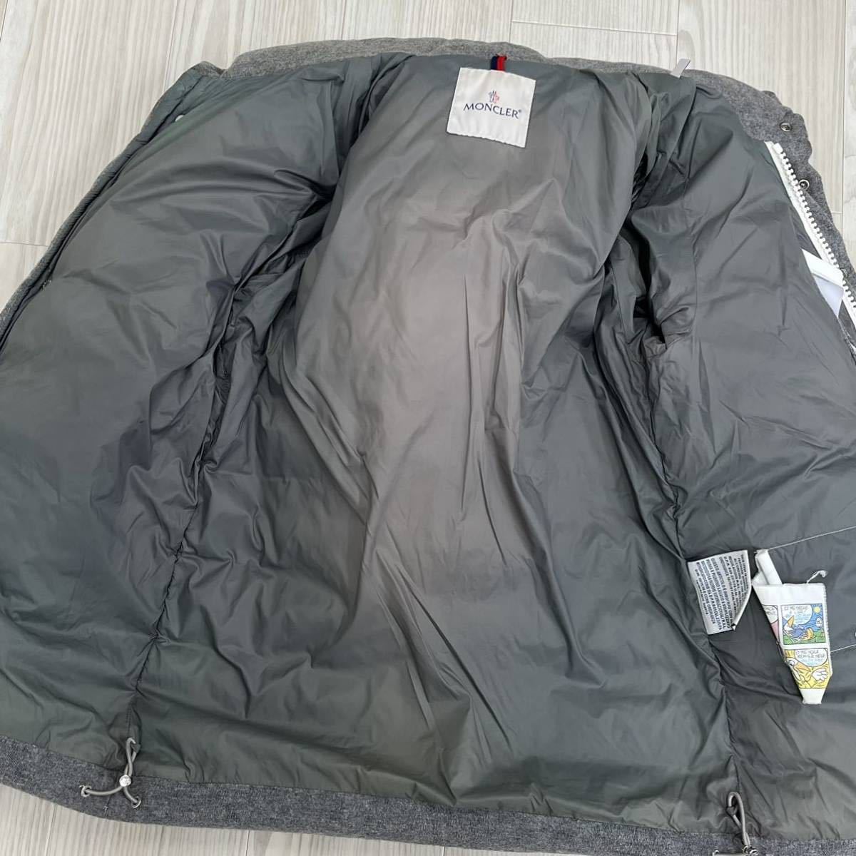 国内正規品 MONCLER モンクレール BREVAL ブレヴァル トリコロールワッペン ウール ダウンジャケット メンズ 41835-00-57845