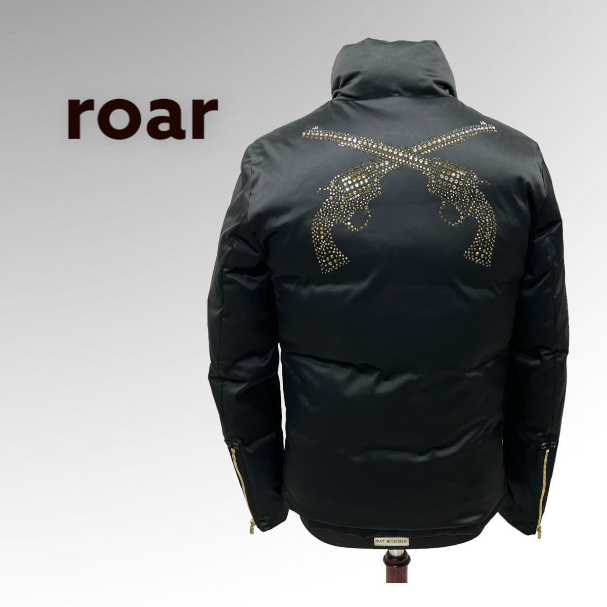 ショッピング日本」 roarロアー花柄シャカシャカブルゾンダブルジップスワロフスキー二丁拳銃