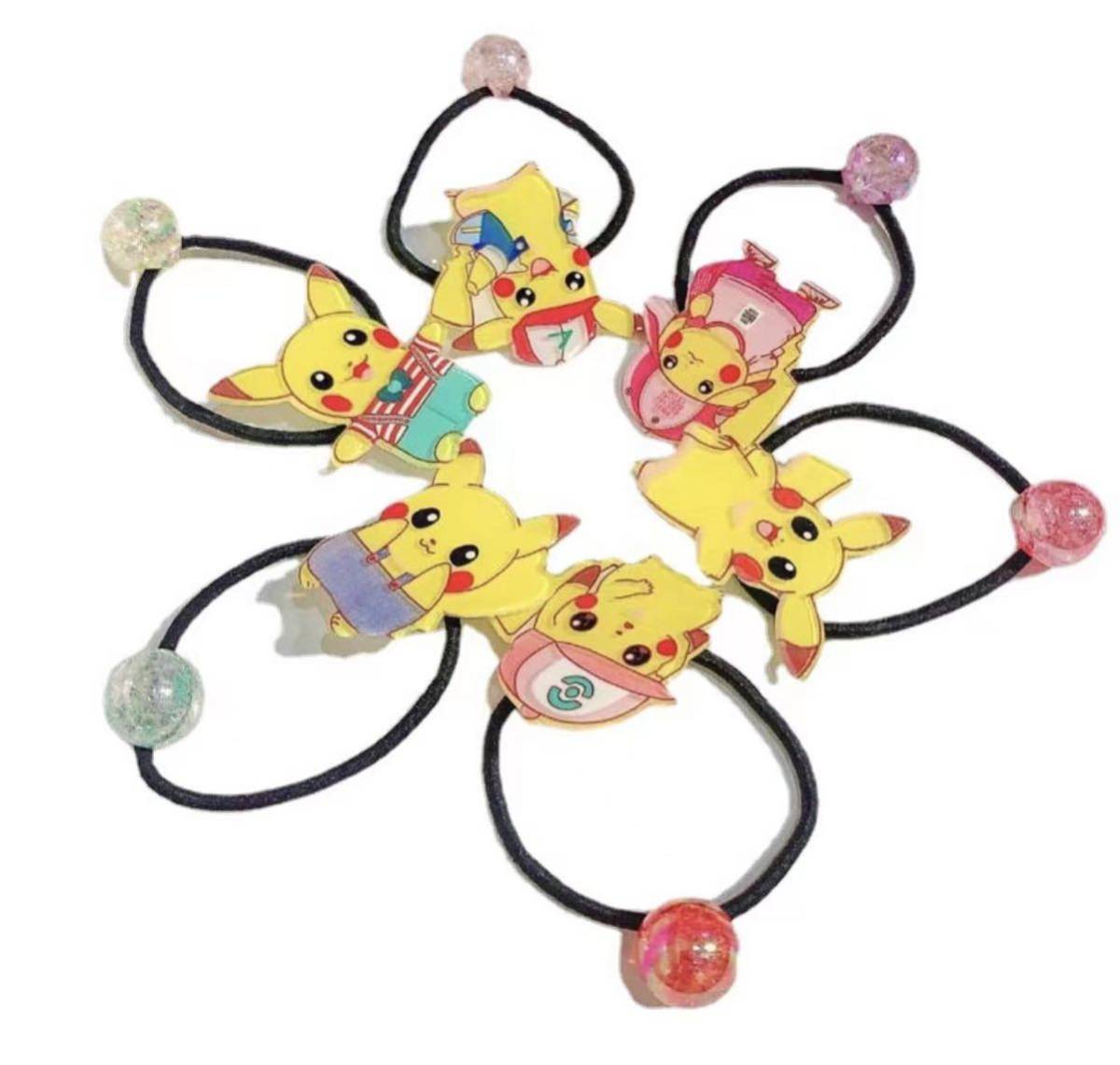  pretty Pikachu. hair elastic 10 piece 1 set Kids child 