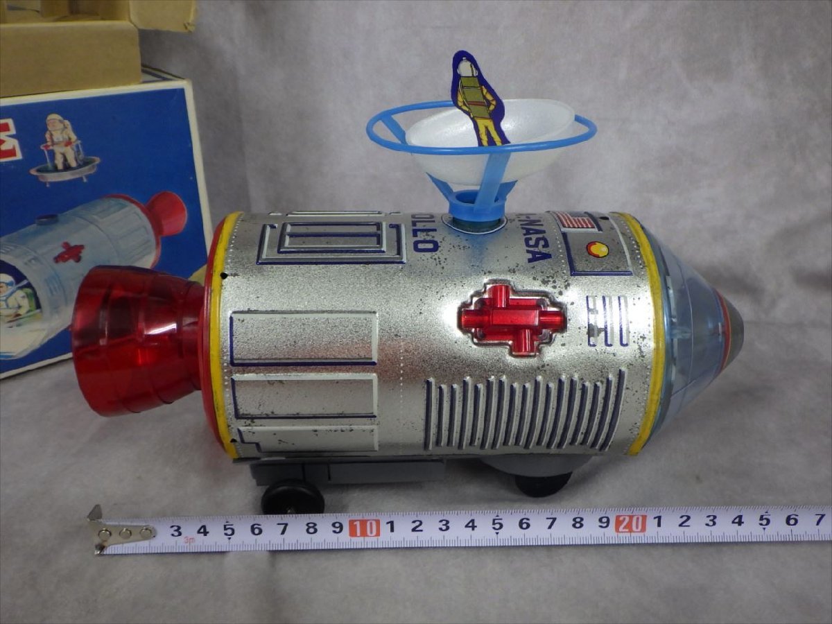 △84 玩具店倉庫品 当時物 デッド 増田屋 スペースカプセル 宇宙 飛行士 遊泳 ブリキ 日本製 バッテリー 動作品 SF 宇宙船 マスダヤ 未使用_画像5