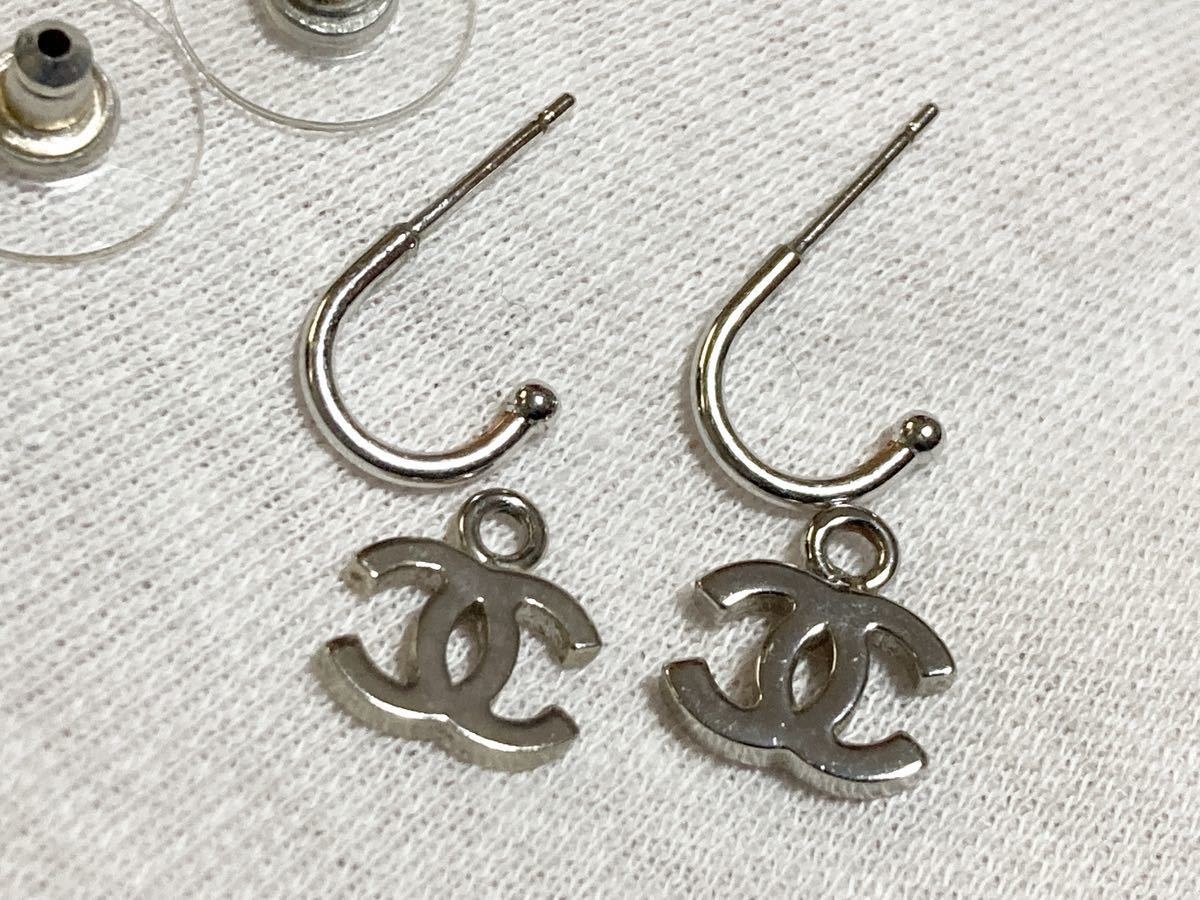 871 シャネル ココマーク フープピアス シルバー 両耳 CHANEL | inmano