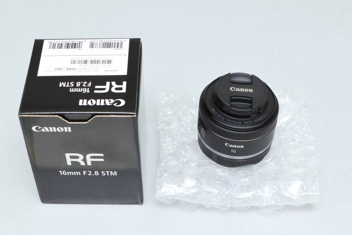 Canon キヤノン 超広角 単焦点レンズ RF16mm F2.8 STM 未使用品 プロテクター付