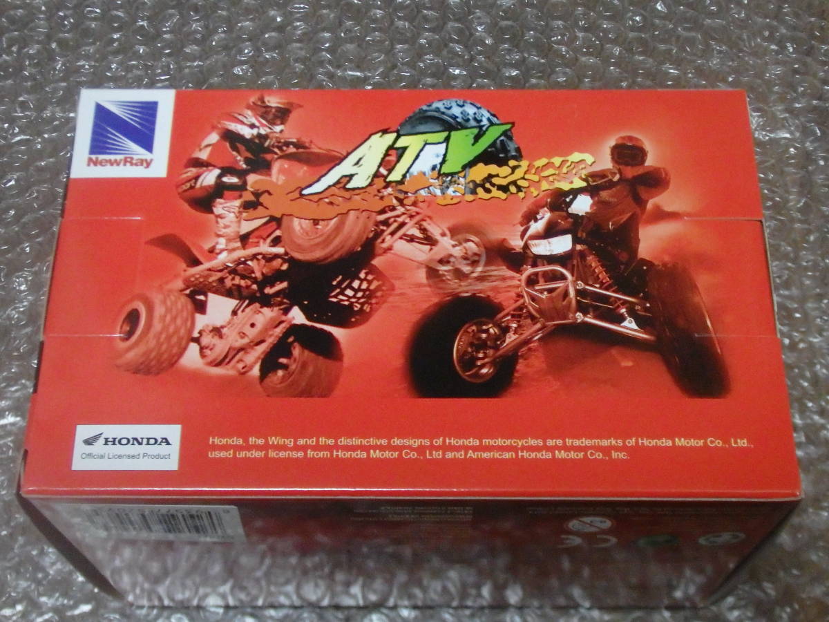 NewRay 1/12 四輪バイク Honda TRX 450R 2009 ATV (Red) 未開封品_画像3