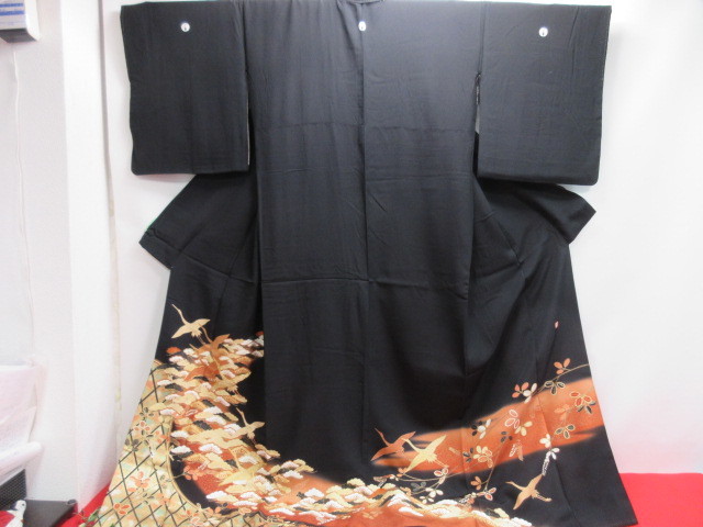 (10OH2797) kurotomesode /. equipment kimono * small articles etc. all 6 point kimono / obi / bag / zori / obi ../ obi ..... wedding /... Japanese clothes Japanese clothes woman lady's 