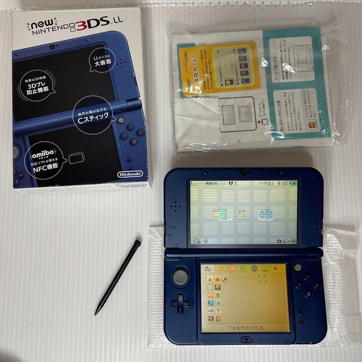 美品 任天堂 Newニンテンドー3DS LL メタリックブルー 箱付き