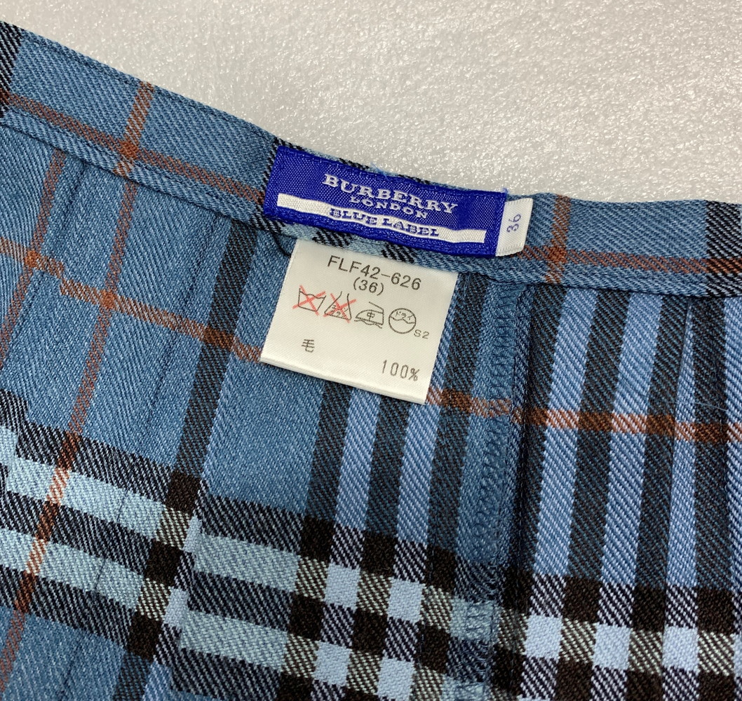 BURBERRY BLUELABEL ラップスカート FLF42-626 現状お渡し サイズ36
