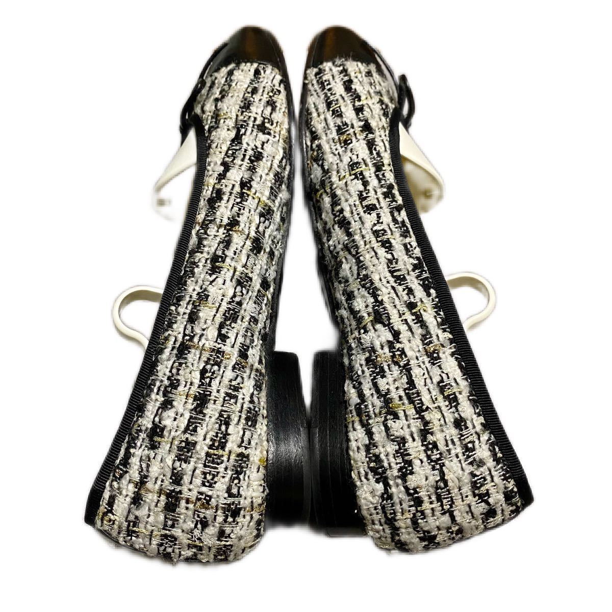 美品!CHANEL シャネル バレリーナ ツイード ココマーク 36 23cm