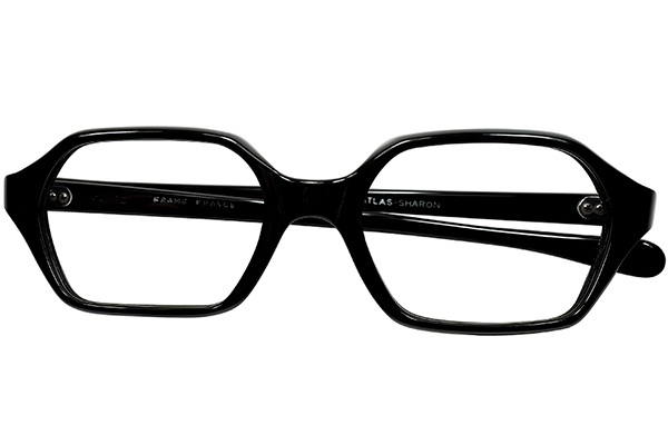 良い意味でヴィンテージ感を感じさせない渋い仕上がり1960sフランス製デッドストック FRAME FRANCE 六角形ベースHEXウェリントンsize50/20